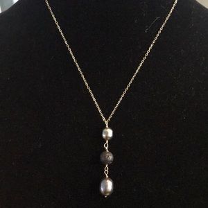 Peacock freshwater pearl necklace